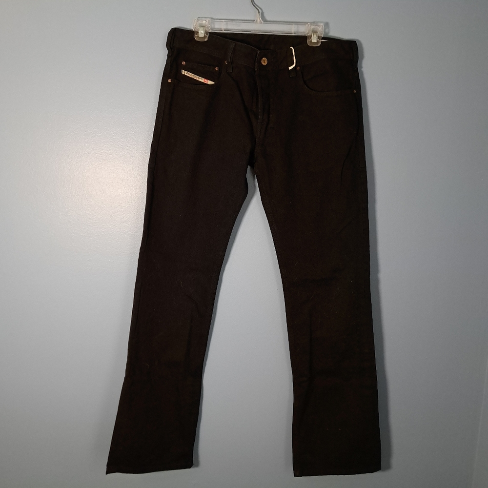 Men's 33x32 Diesel Industry Straight Leg Jeans Black NWT